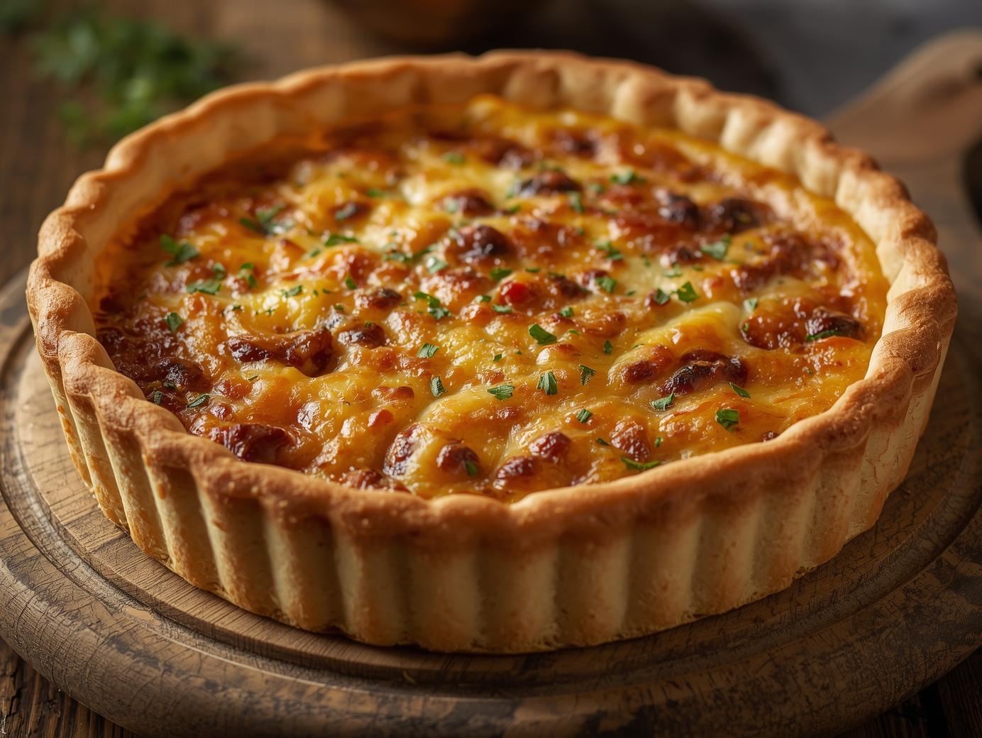 La quiche au poulet dore La quiche au poulet dore