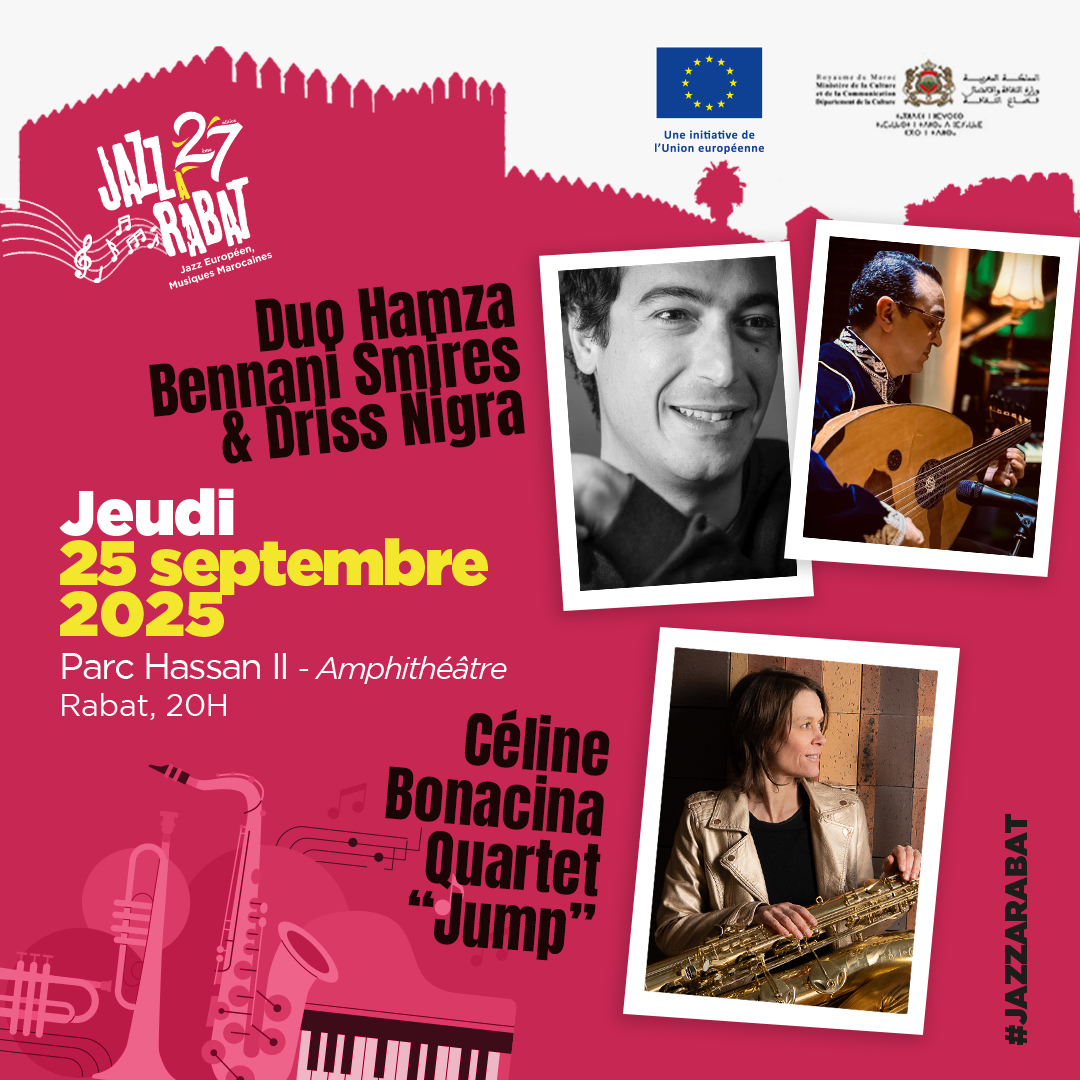 Le festival Jazz au Chellah se reinvente et devient Jazz a Rabat 🎷📍 Nouveau decor lamphit 1