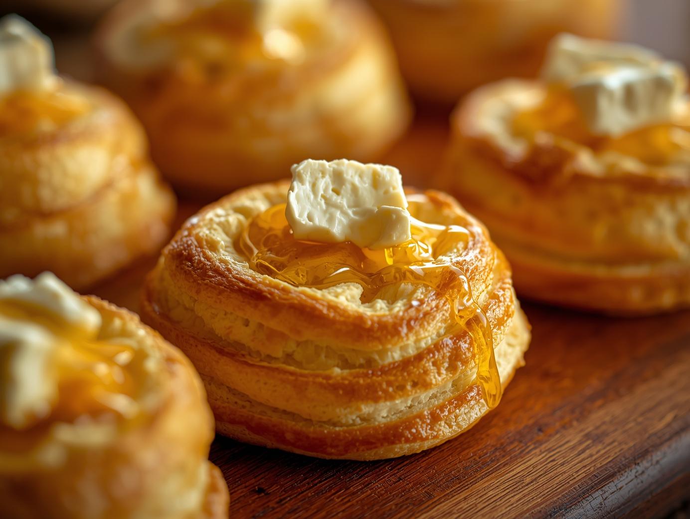 Les feuilletes dores au chevre et miel Les feuilletes dores au chevre et miel