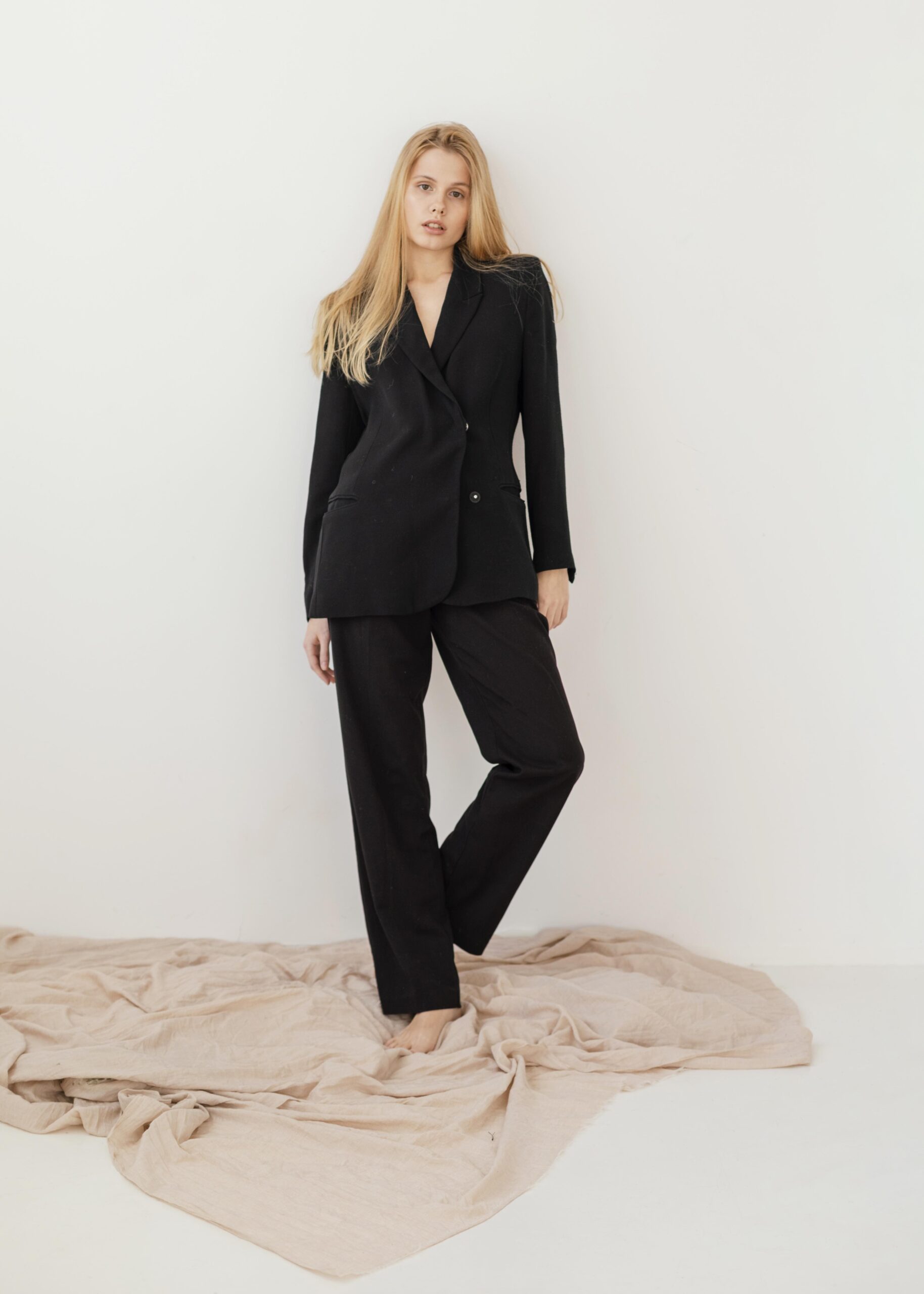 portrait beautiful young female wearing formal suit scaled